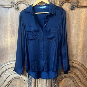 Melissa Nepton Black Button Down Blouse